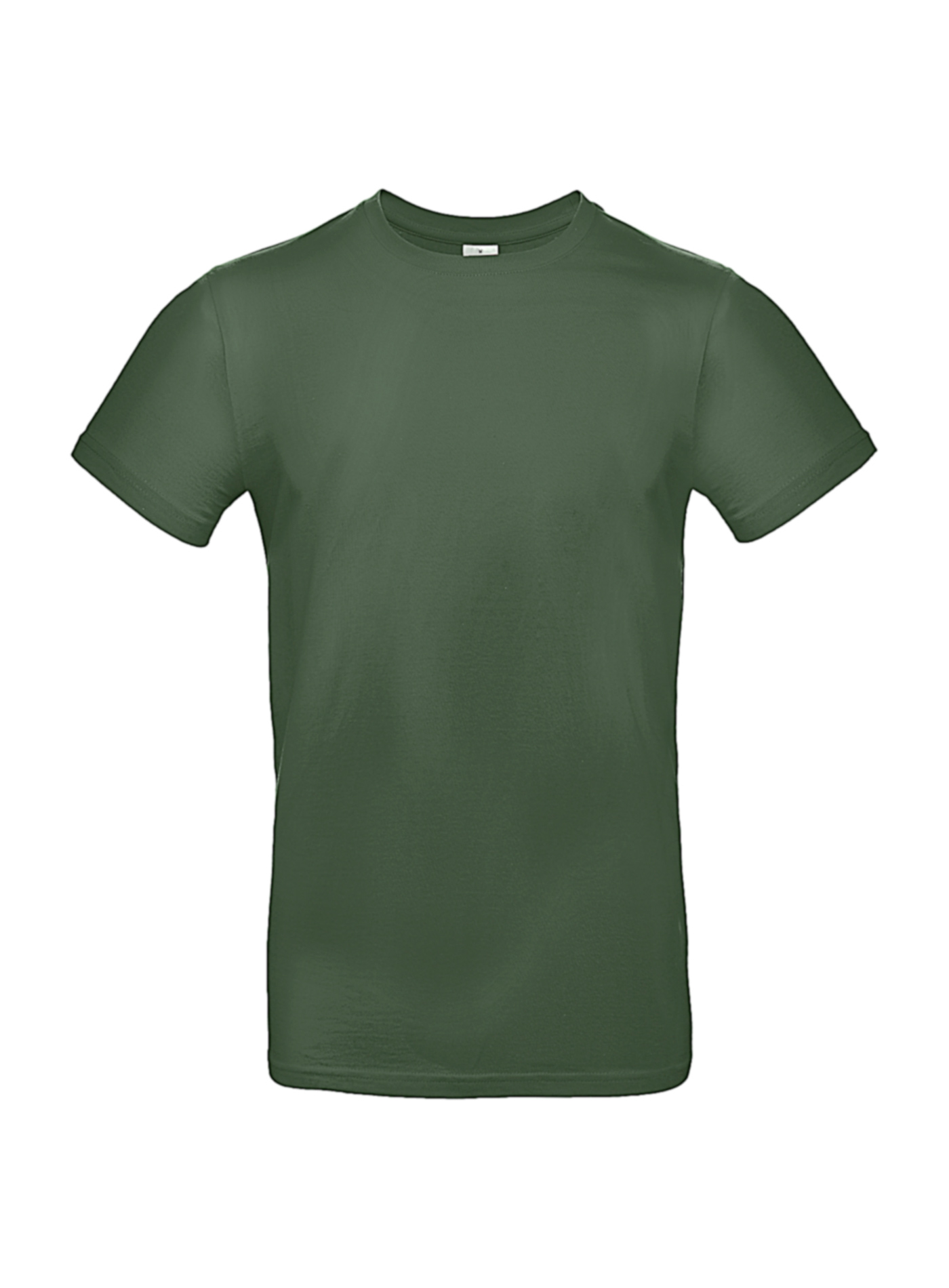 Silnější bavlněné pánské tričko B&C Collection - Lahvově zelená L
