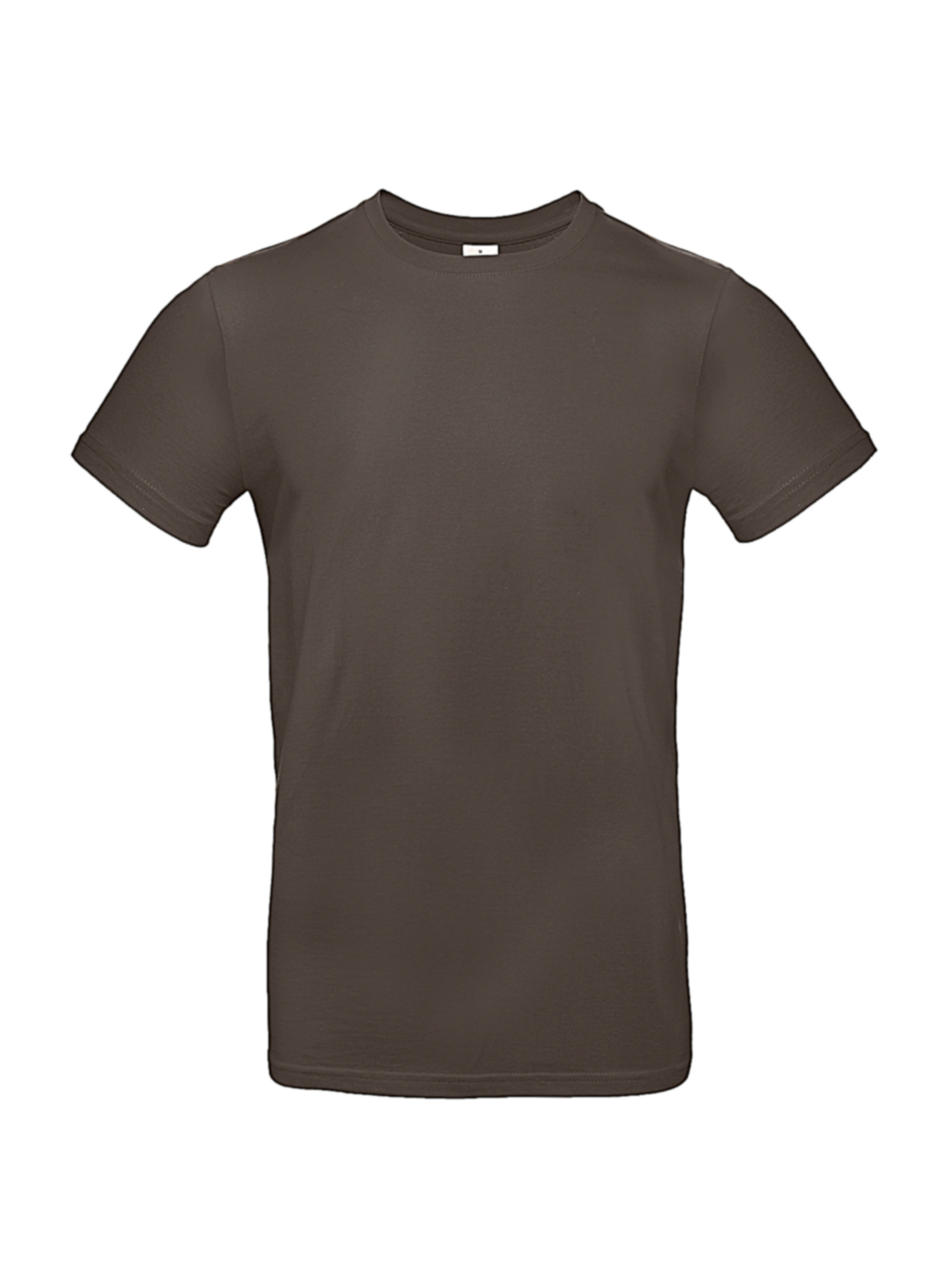 Silnější bavlněné pánské tričko B&C Collection - Hnědá 3XL
