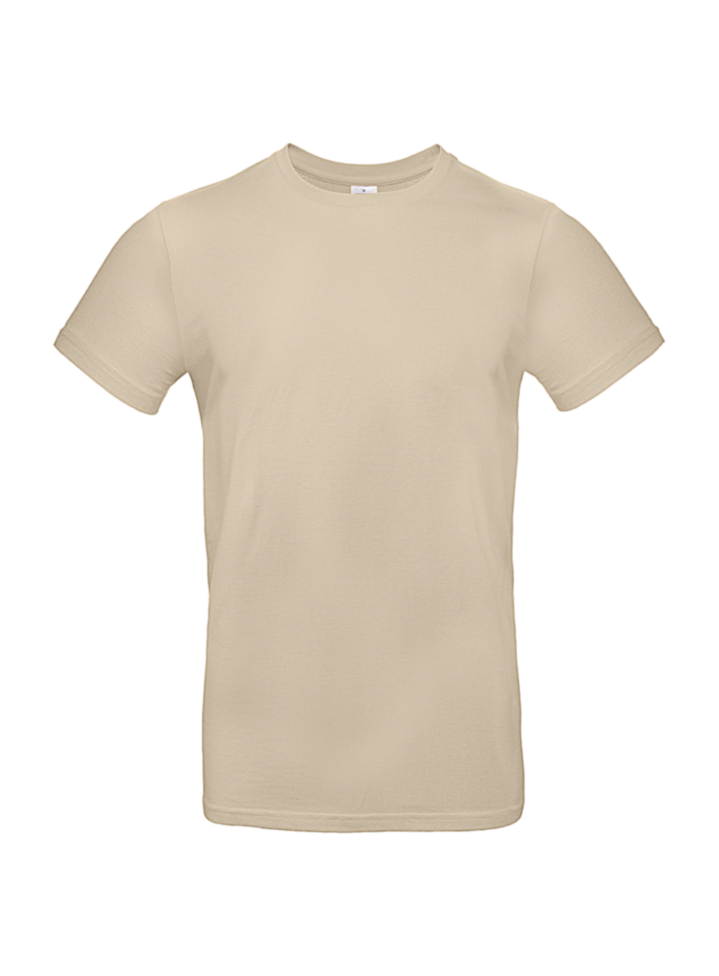 Silnější bavlněné pánské tričko B&C Collection - Béžová M