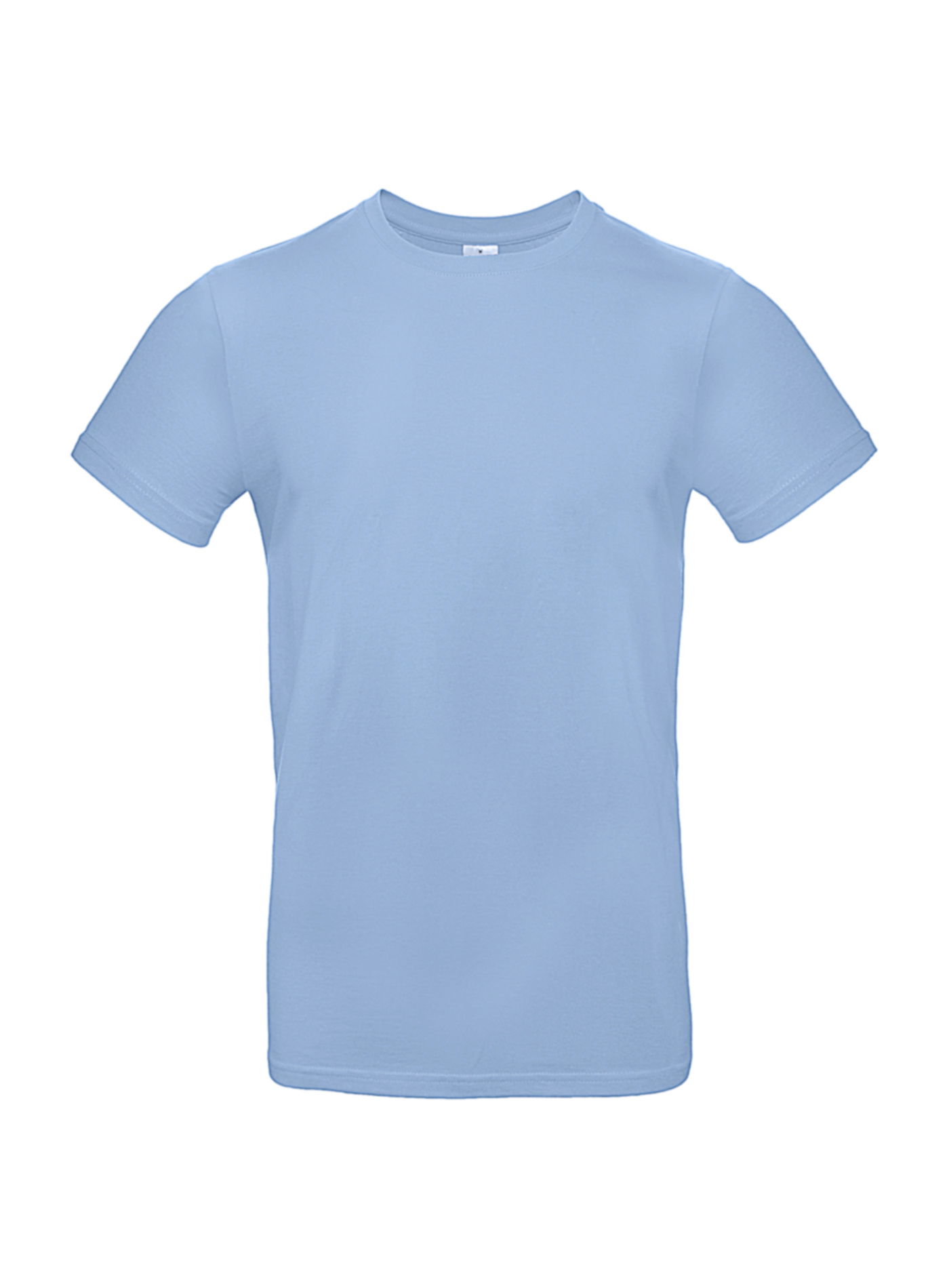 Silnější bavlněné pánské tričko B&C Collection - Blankytně modrá M