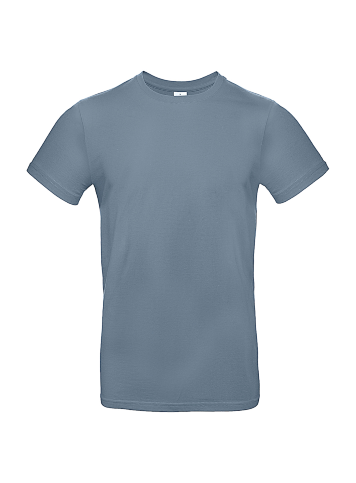 Silnější bavlněné pánské tričko B&C Collection - Ocelově modrá L
