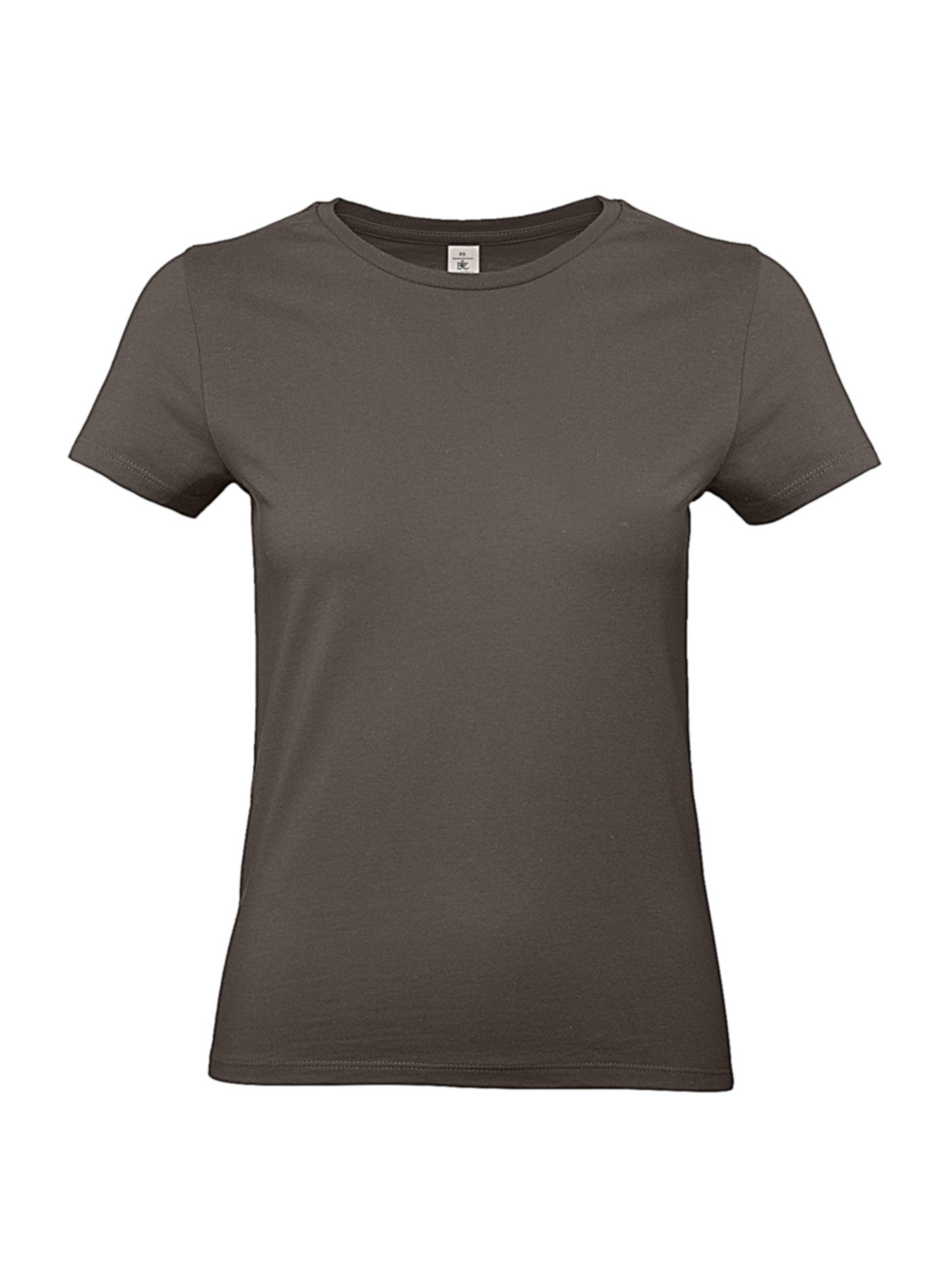 Silnější bavlněné dámské tričko - Hnědá L