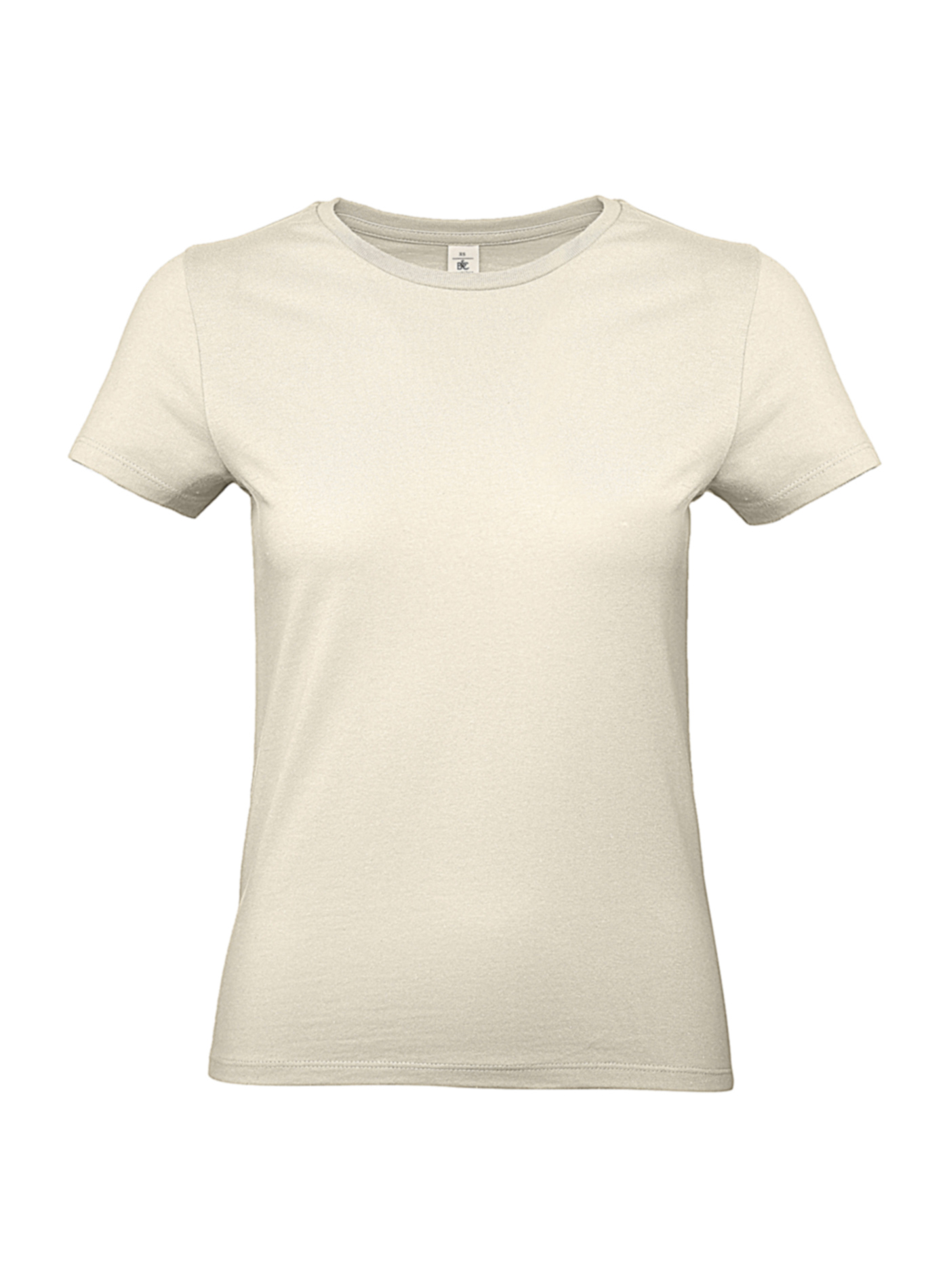 Silnější bavlněné dámské tričko B&C Collection - Přírodní M