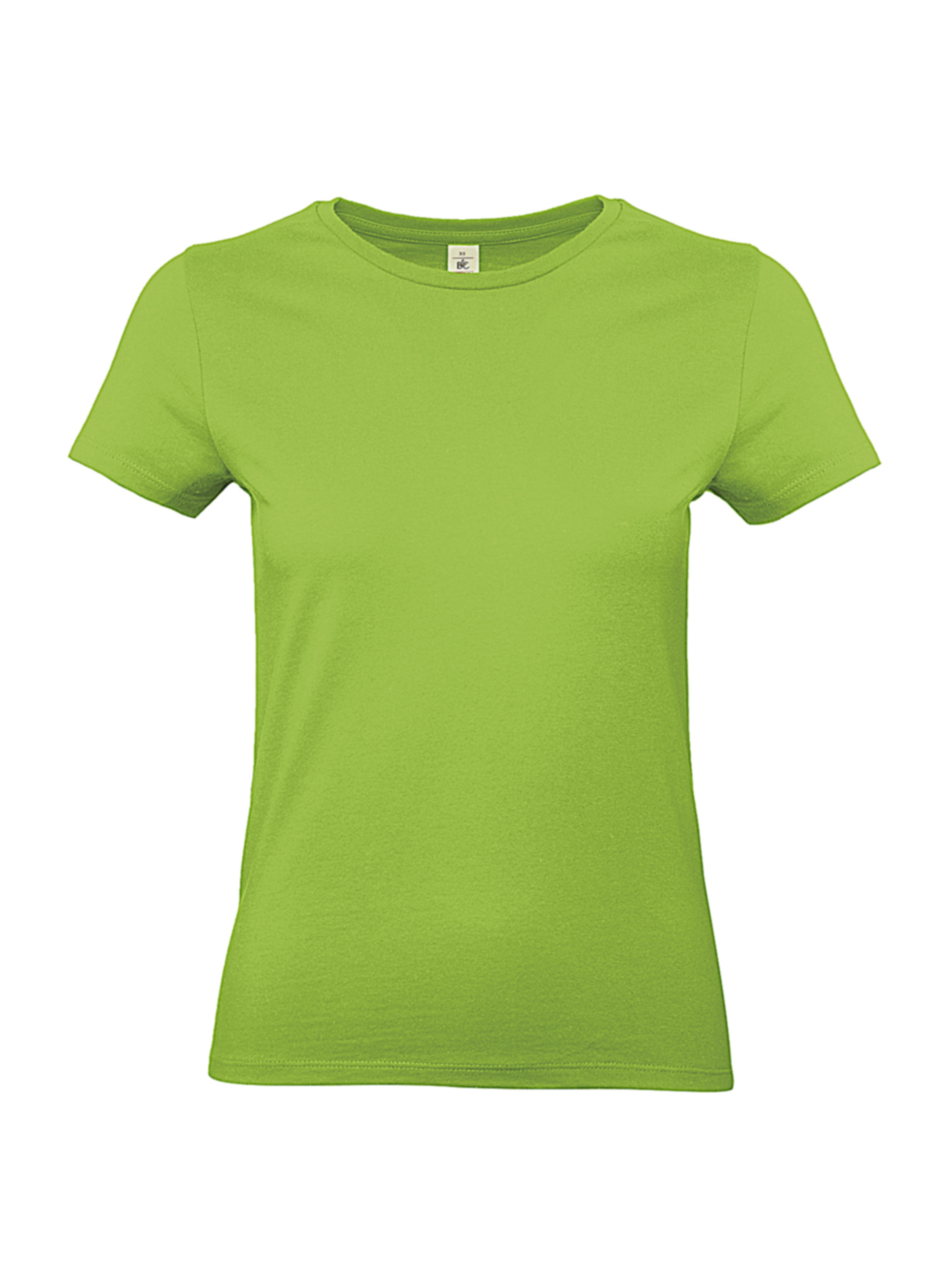 Silnější bavlněné dámské tričko B&C Collection - Neonová zelená XL