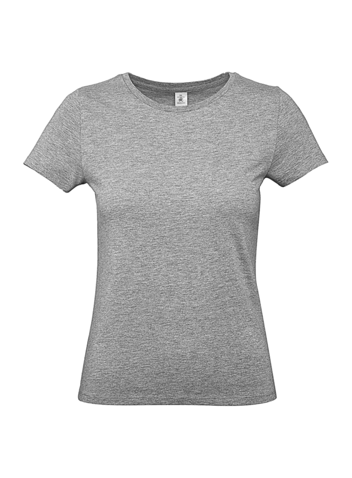 Silnější bavlněné dámské tričko B&C Collection - Šedá XL