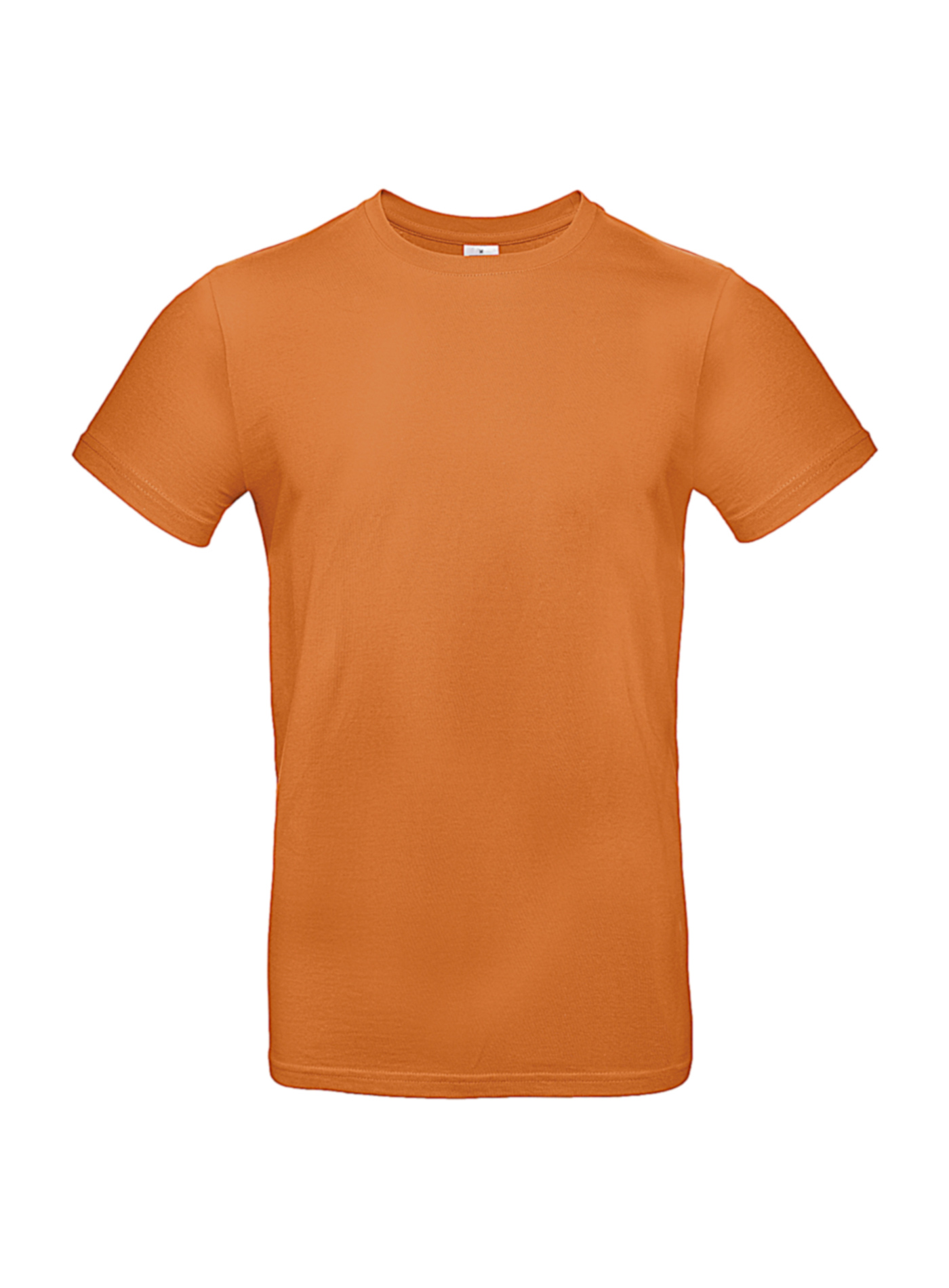 Silnější bavlněné pánské tričko - Oranžová XS