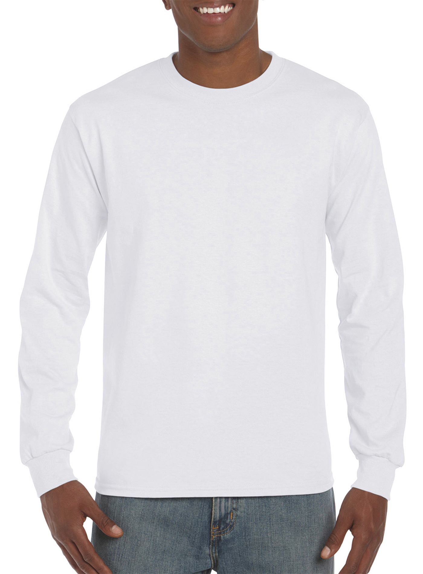 Pánské tričko s dlouhým rukávem Gildan Hammer - Bílá XL