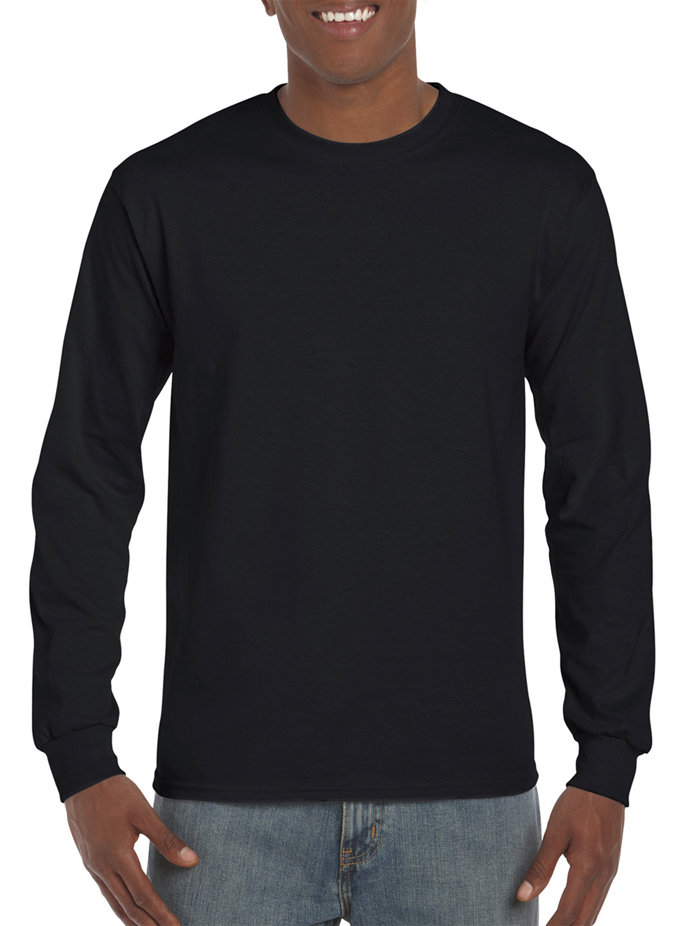 Pánské tričko s dlouhým rukávem Gildan Hammer - černá 4XL
