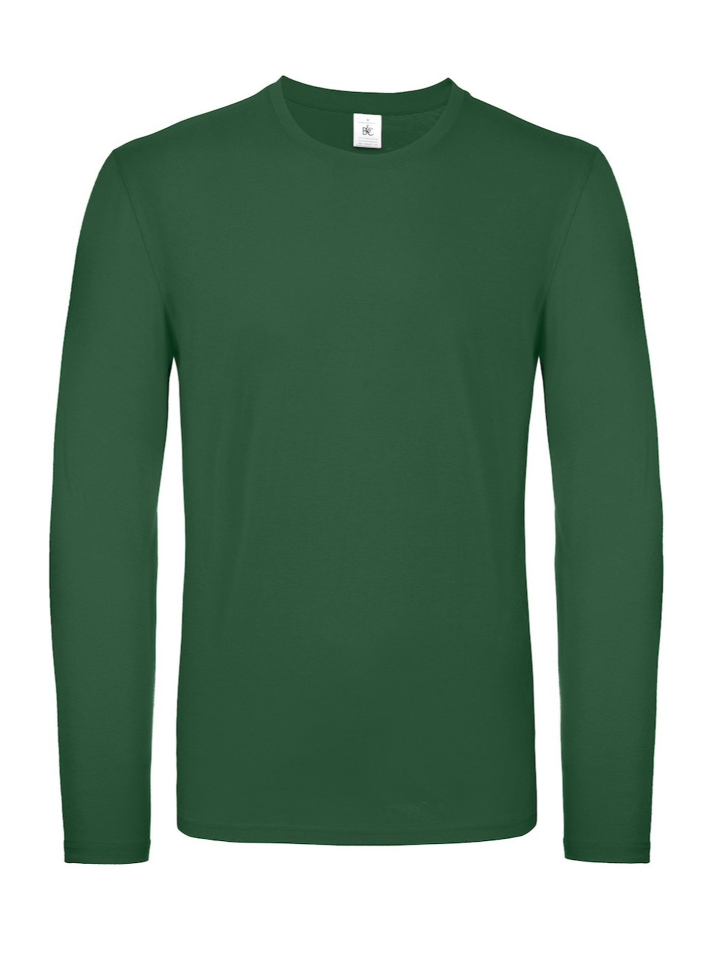 Tričko s dlouhým rukávem B&C - Lahvově zelená XL