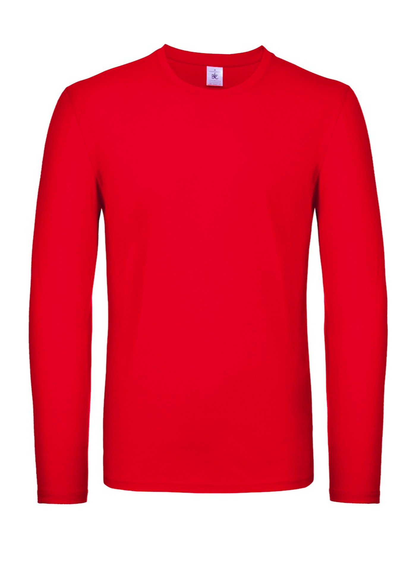 Tričko s dlouhým rukávem B&C Collection - Červená 4XL