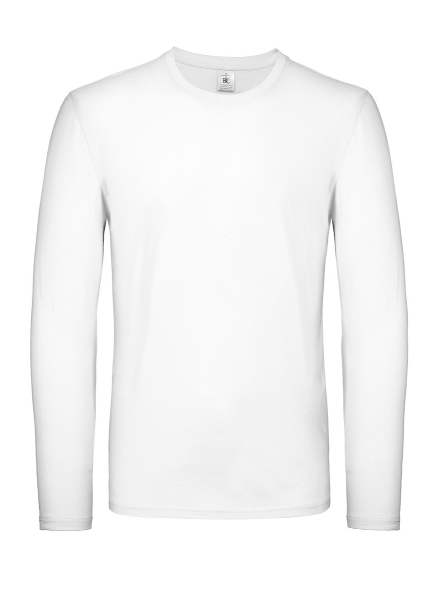 Tričko s dlouhým rukávem B&C Collection - Bílá M