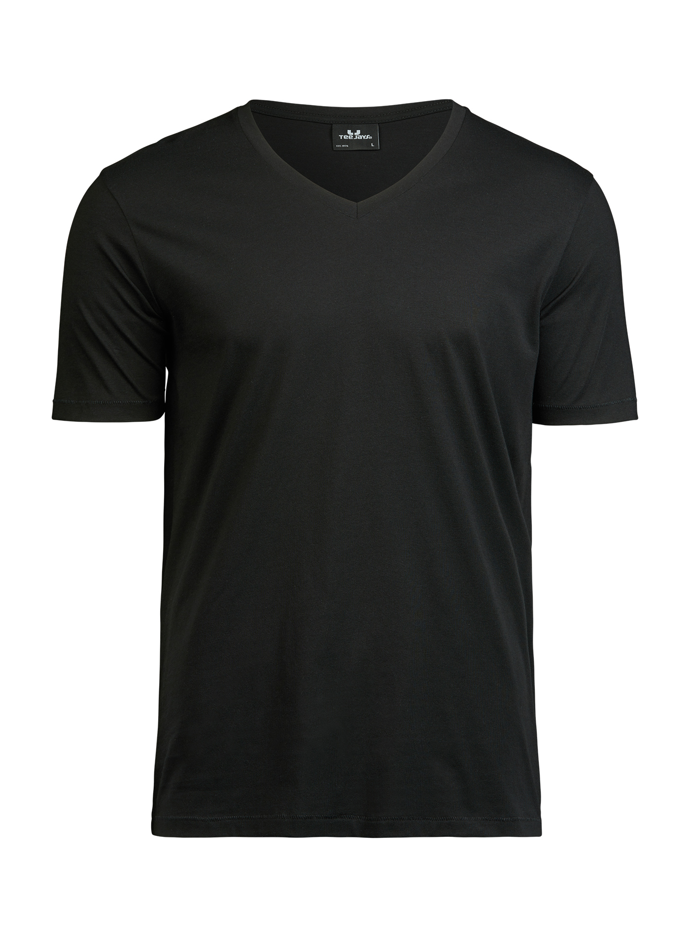 Pánské tričko s výstřihem do V Tee Jays - černá 3XL
