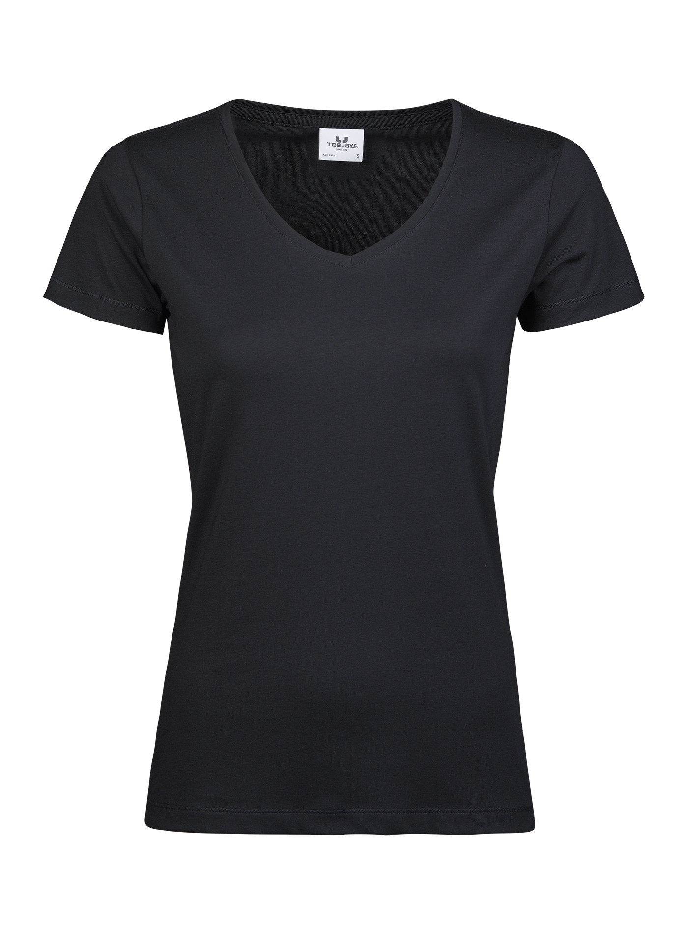 Dámské tričko s výstřihem do V Tee Jays - černá XL