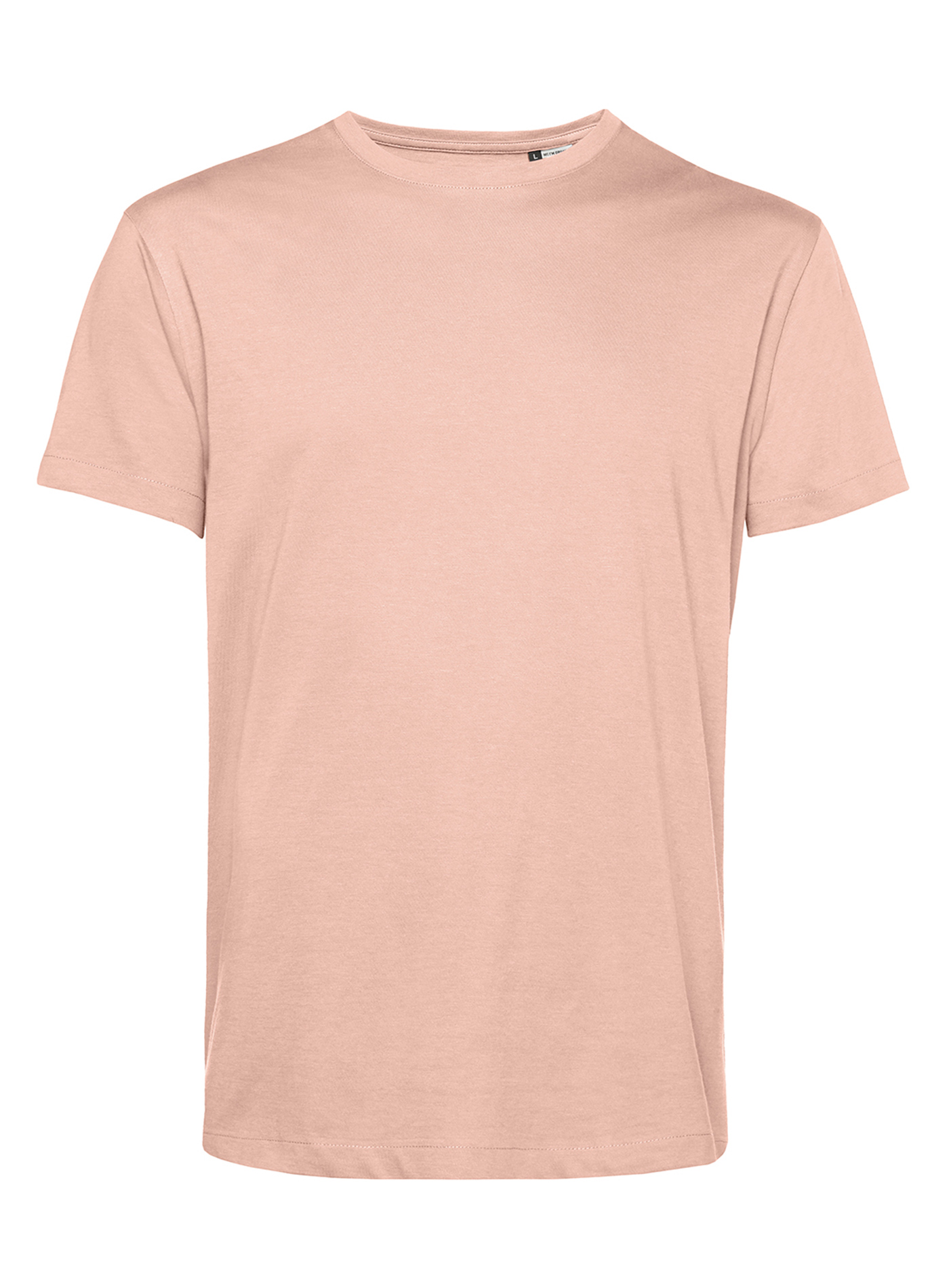 Pánské tričko B&C Collection Organic - Bledě růžová L