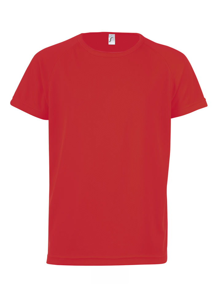 Neonové sportovní tričko - Červená 6-7