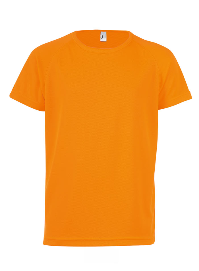 Neonové sportovní tričko - Neonová oranžová 10-12