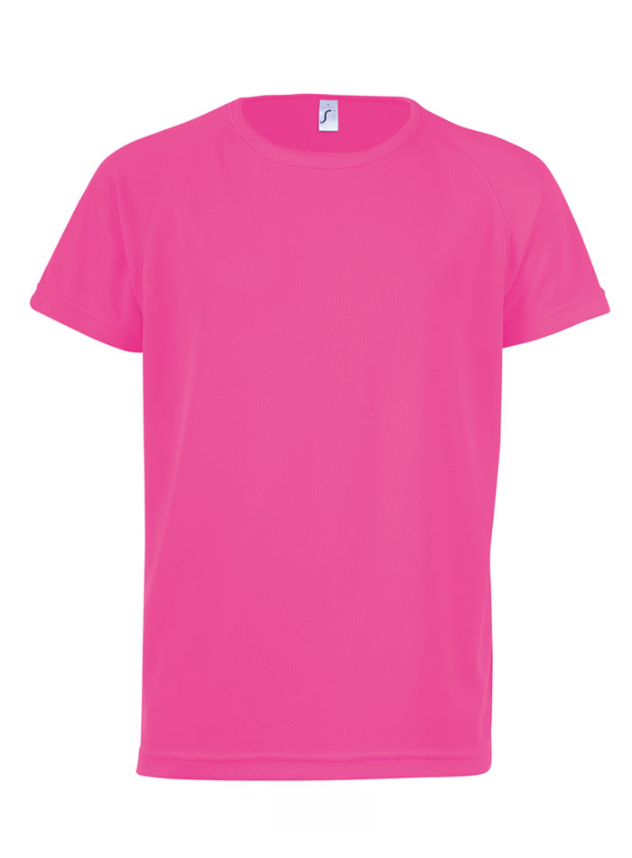 Neonové sportovní tričko - Neonově růžová 10-12