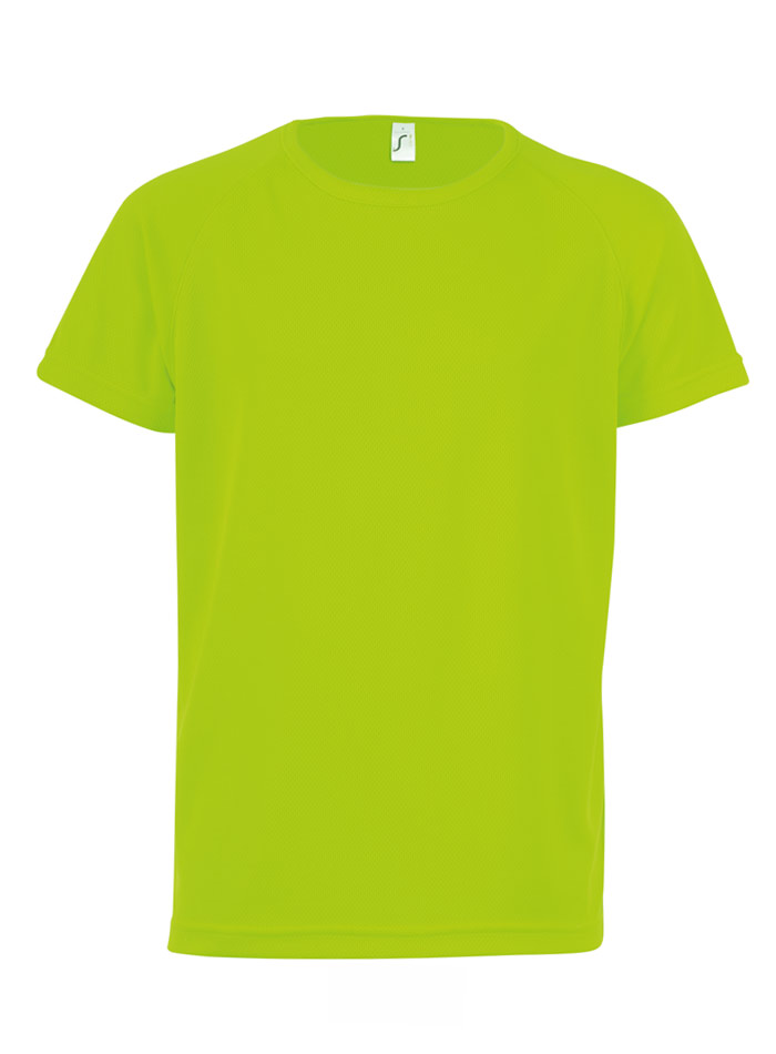 Neonové sportovní tričko - Neonová zelená 12-14