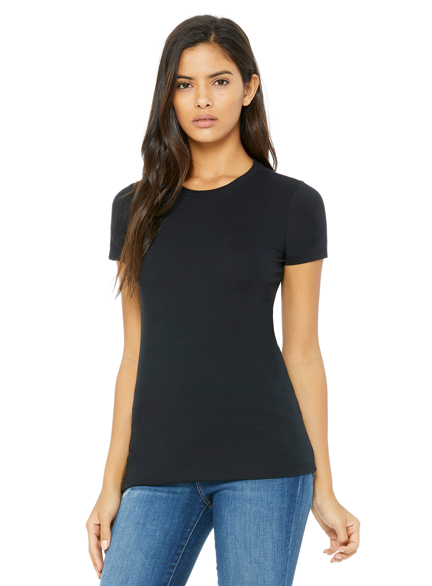 Dámské prodloužené tričko Bella + Canvas Favorite - černá XL
