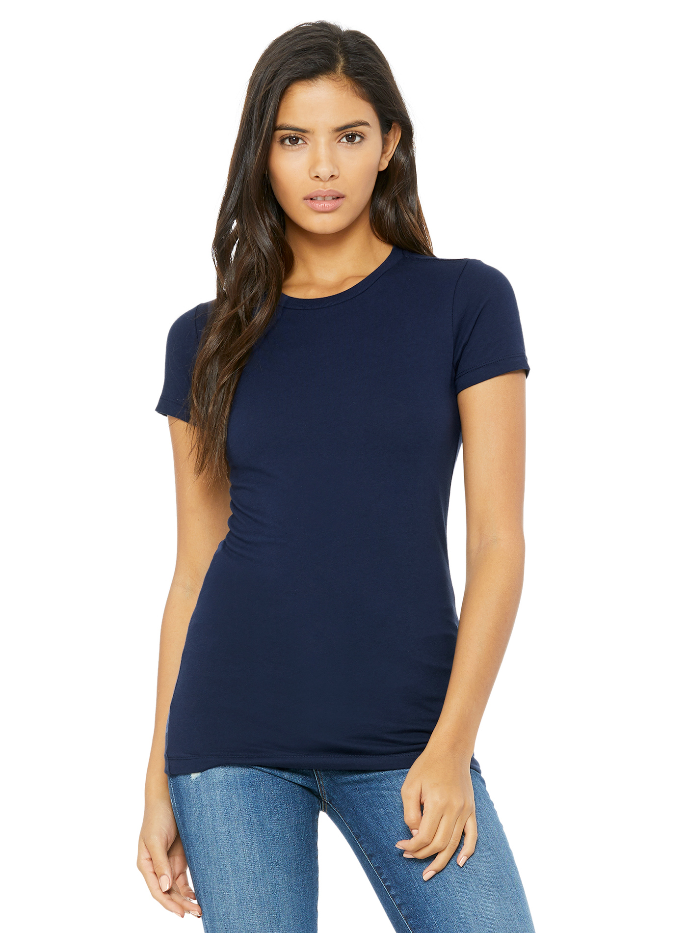 Dámské prodloužené tričko Bella + Canvas Favorite - Námořnická modrá M