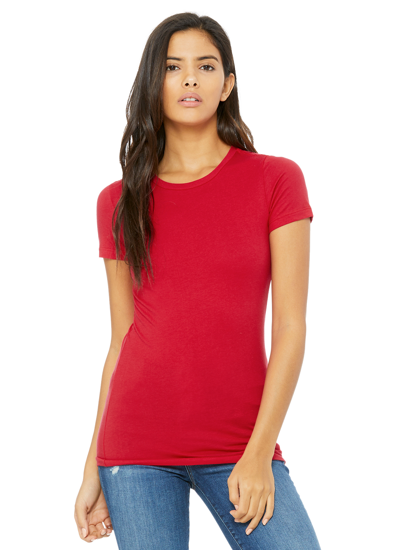 Dámské prodloužené tričko Favorite - Červená M
