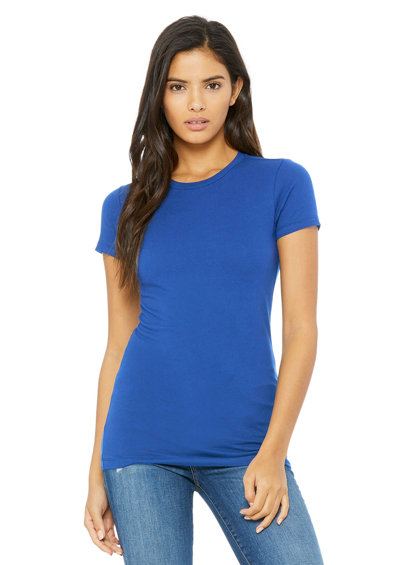 Dámské prodloužené tričko Bella + Canvas Favorite - Královská modrá L