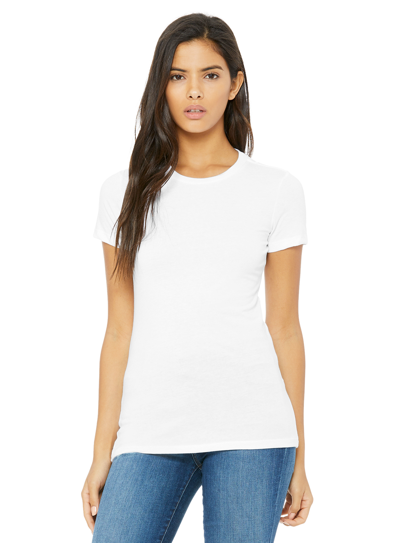 Dámské prodloužené tričko Bella + Canvas Favorite - Bílá XL