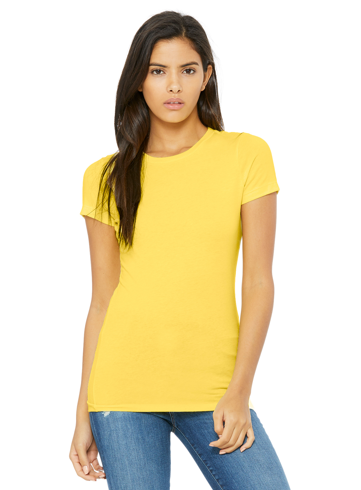 Dámské prodloužené tričko Bella + Canvas Favorite - Žlutá L