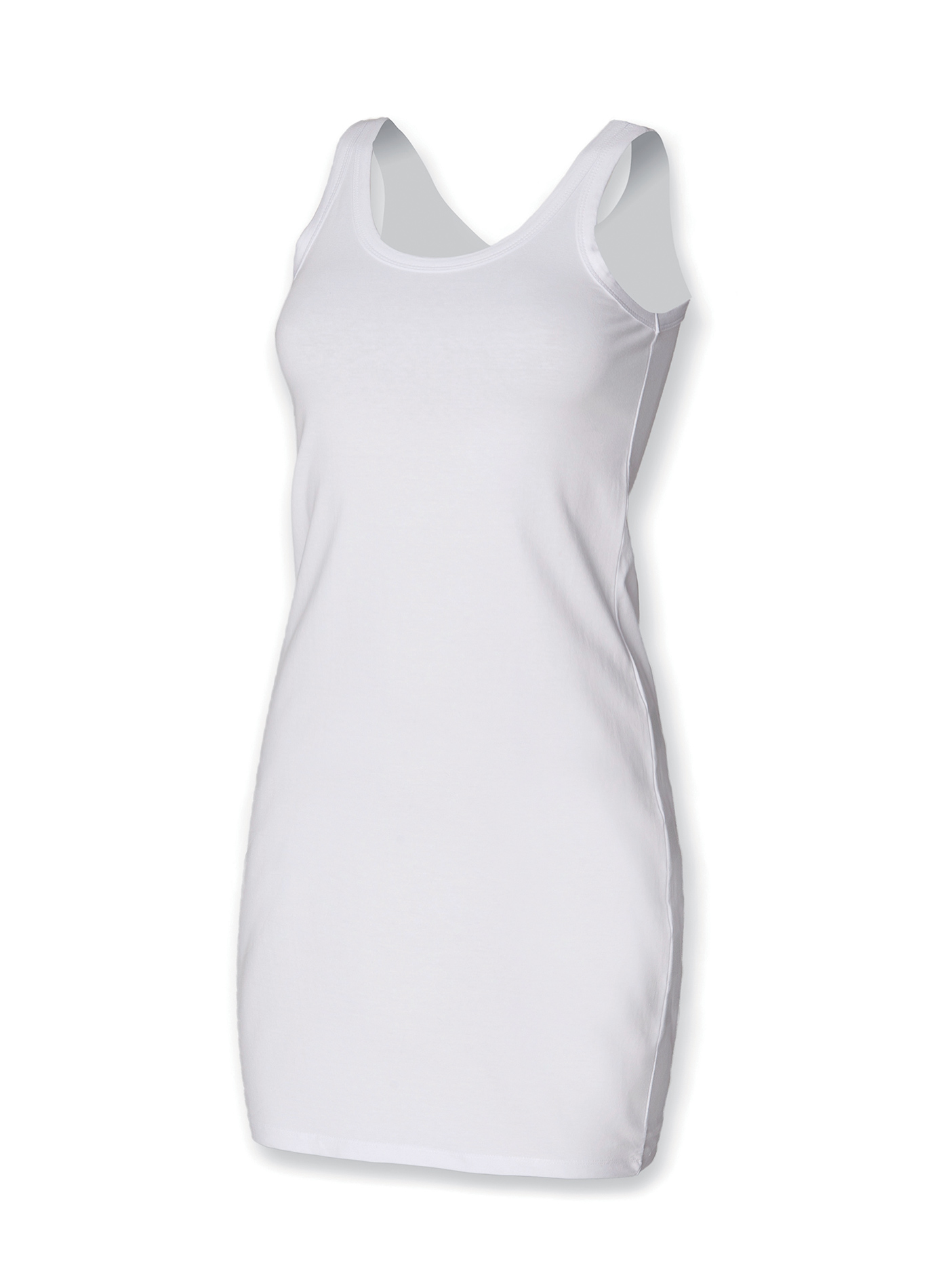 Dámské strečové šaty Skinnifit - Bílá XL