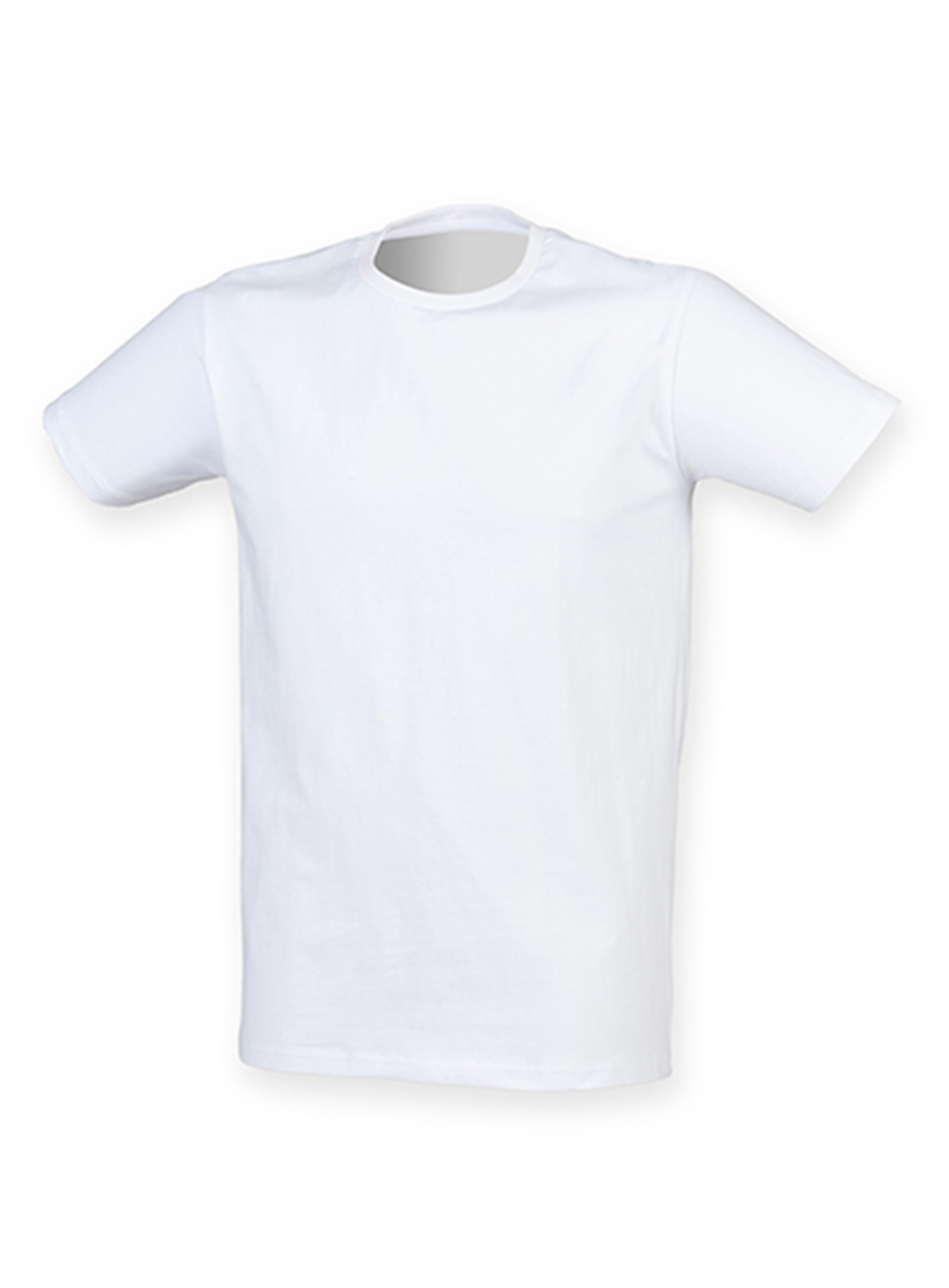 Pánské strečové tričko Skinnifit Feels good - Bílá XL
