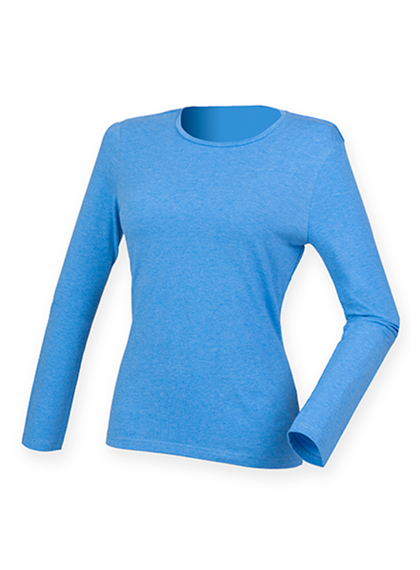 Dámské tričko s dlouhým rukávem Skinnifit Feels Good - Kobaltově modrá XS