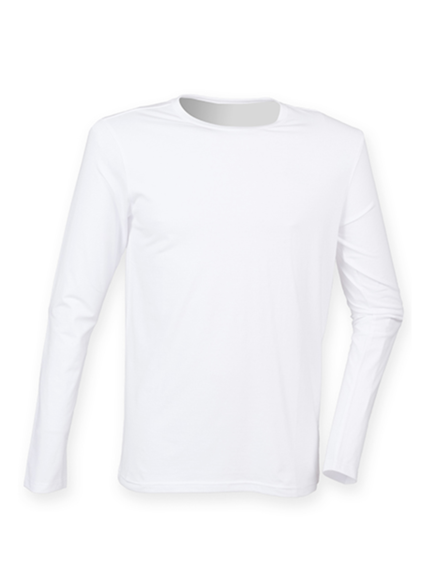 Pánské tričko s dlouhým rukávem Skinnifit Feels Good - Bílá XL