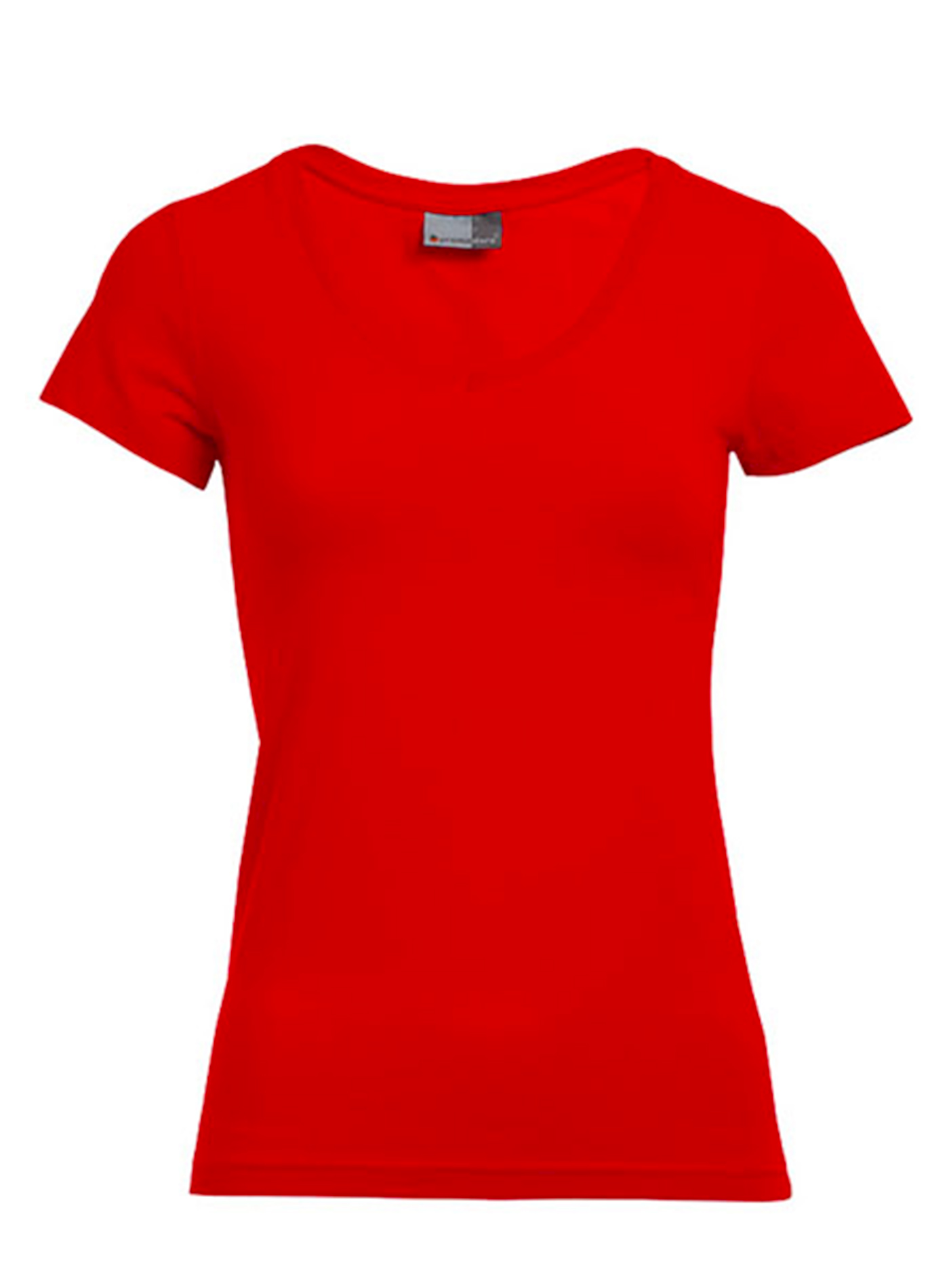 Dámské tričko s výstřihem do V Promodoro - Červená L