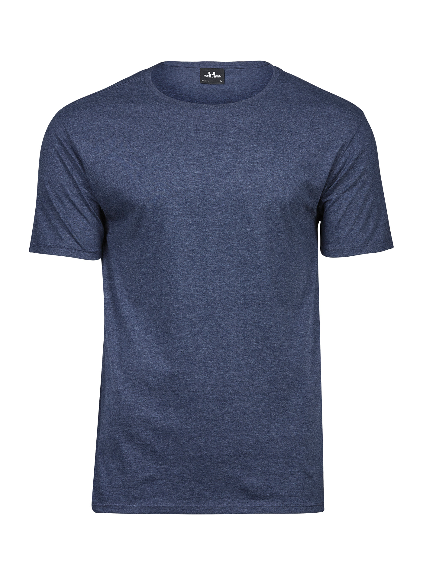 Pánské melírované tričko Tee Jays - Džínově modrá S