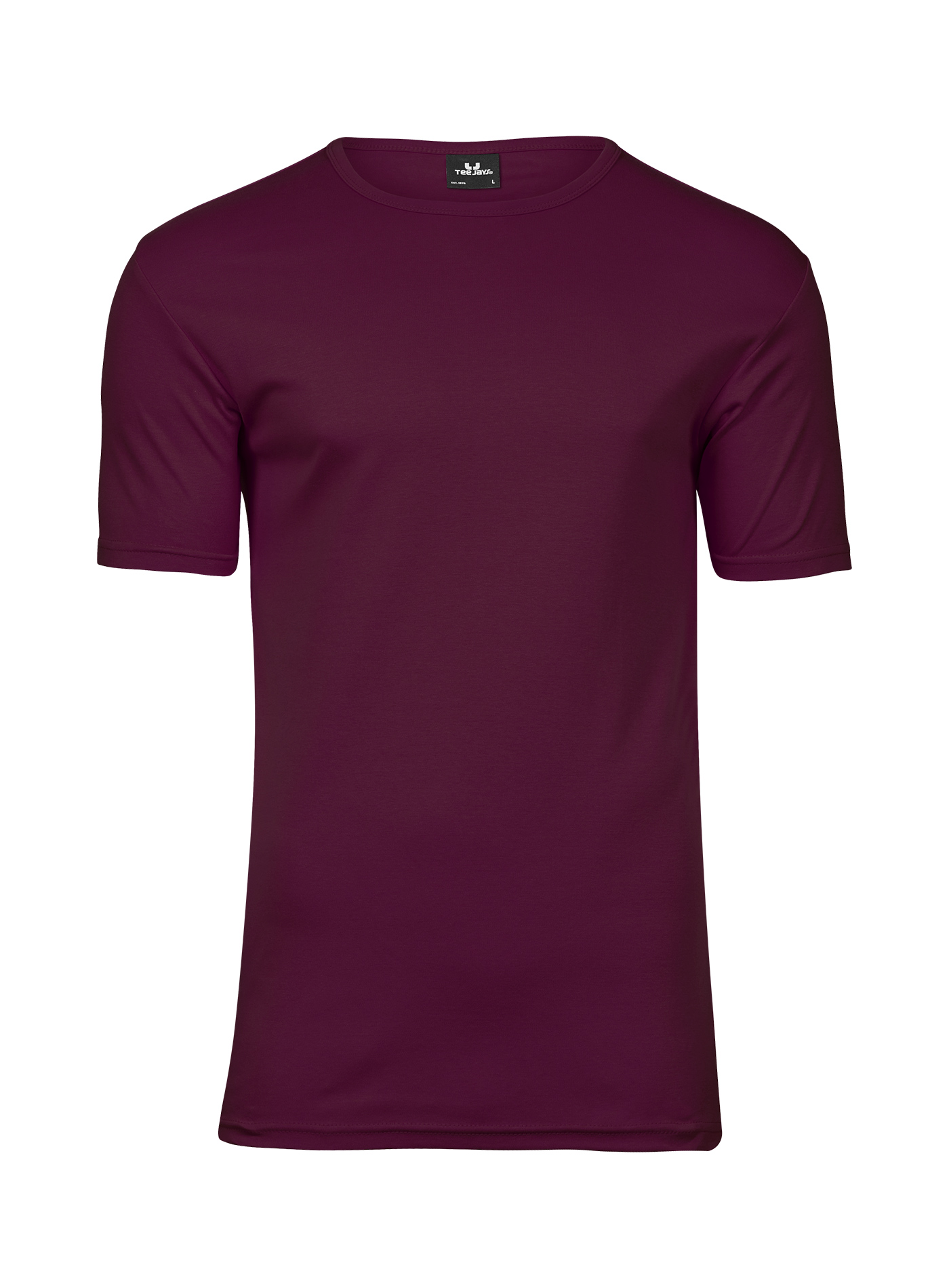 Silné bavlněné tričko Tee Jays Interlock - Vínová XXL