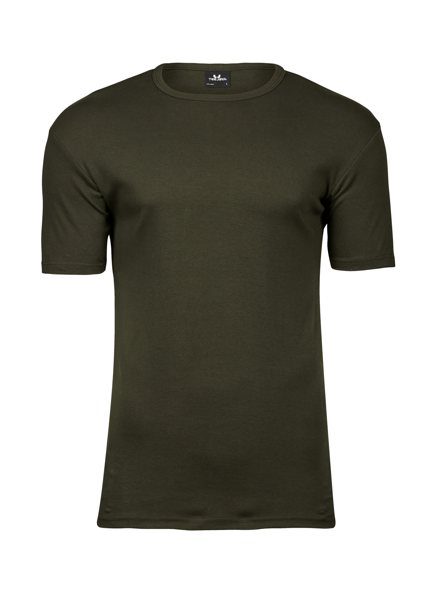 Silné bavlněné tričko Tee Jays Interlock - Olivově zelená 3XL