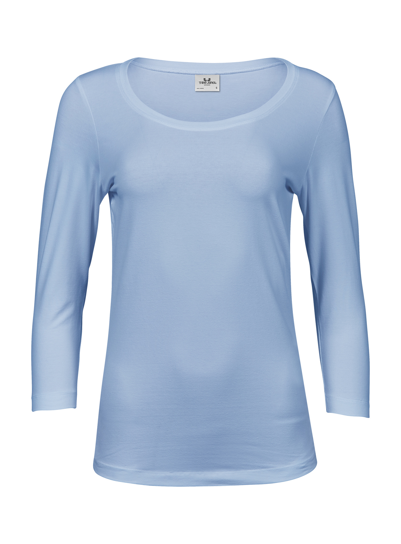 Dámské Stretch tričko s 3/4 rukávy Tee Jays - světle modrá 3XL