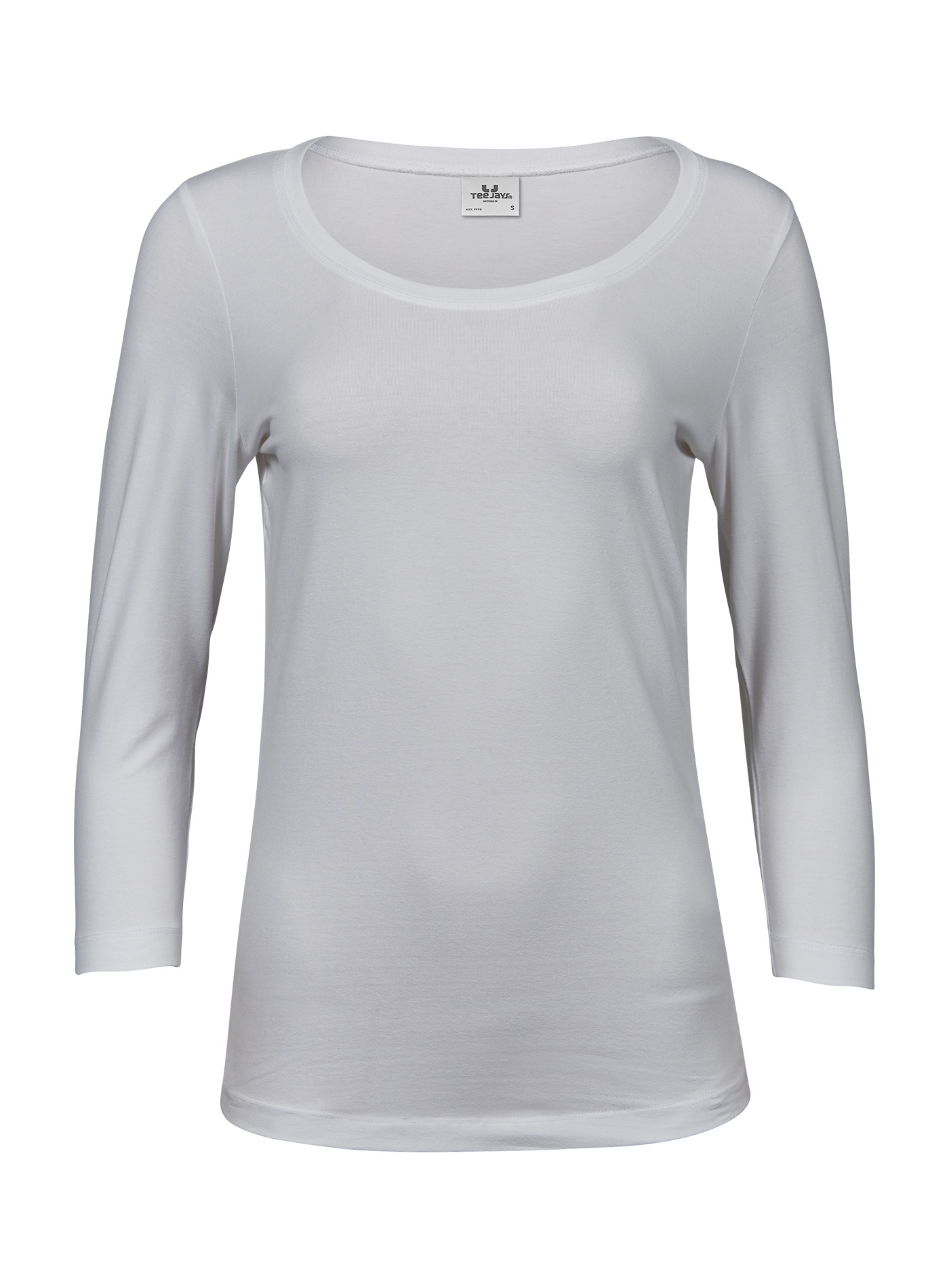 Dámské Stretch tričko s 3/4 rukávy Tee Jays - Bílá XL