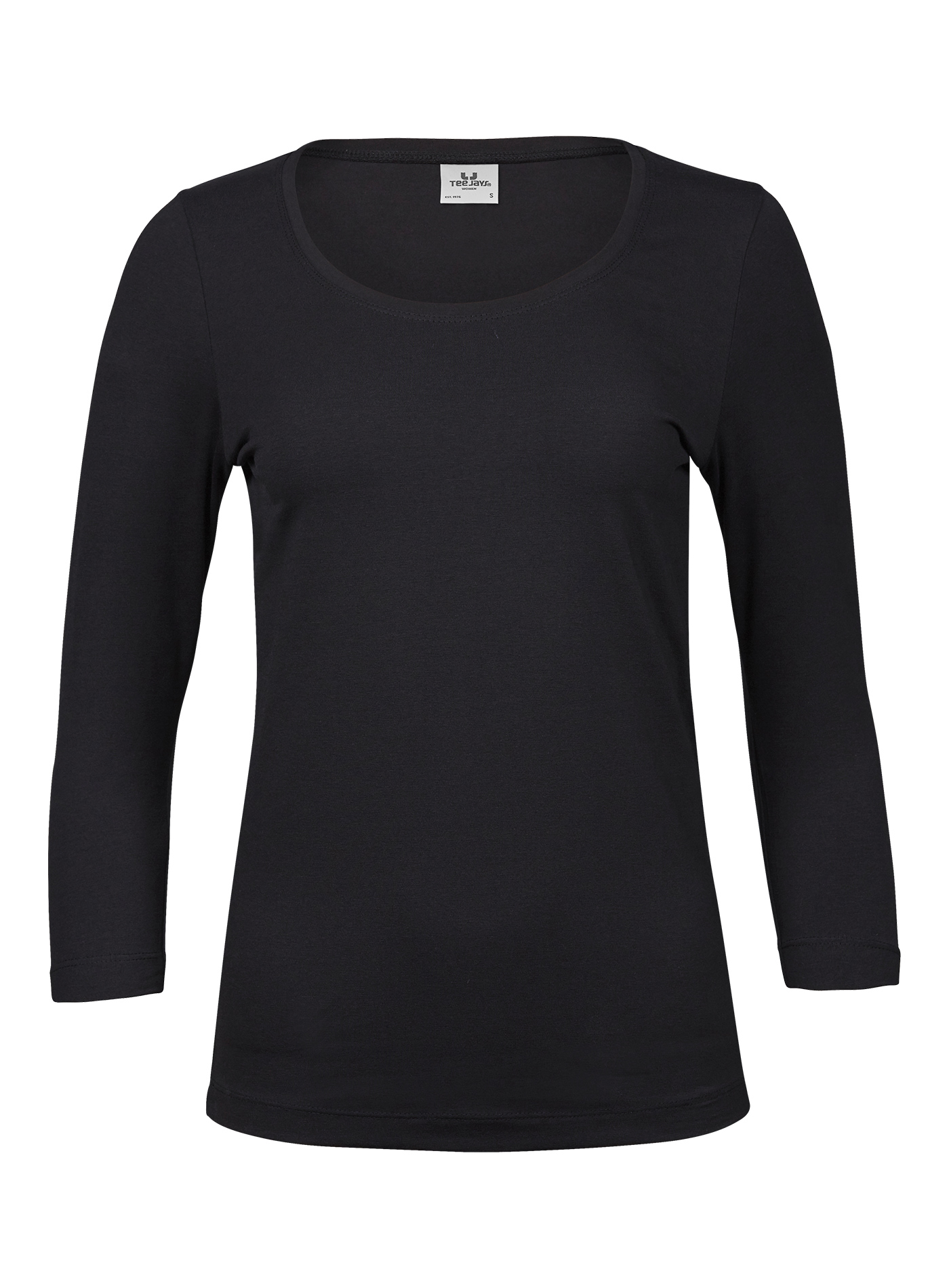 Dámské Stretch tričko s 3/4 rukávy Tee Jays - černá XL
