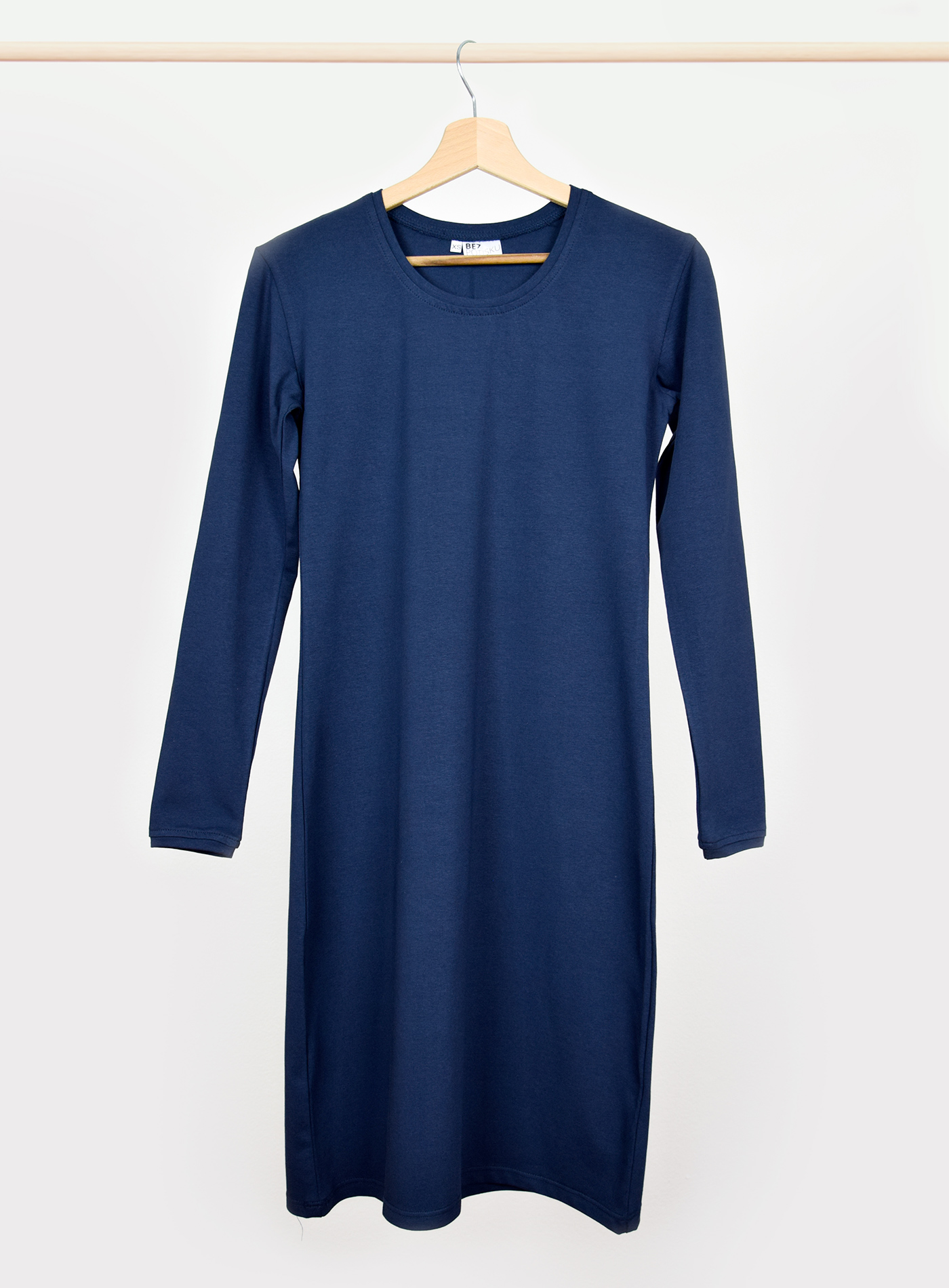 Dámské šaty s dlouhým rukávem BezPotisku Veronika - tmavě modrá XS