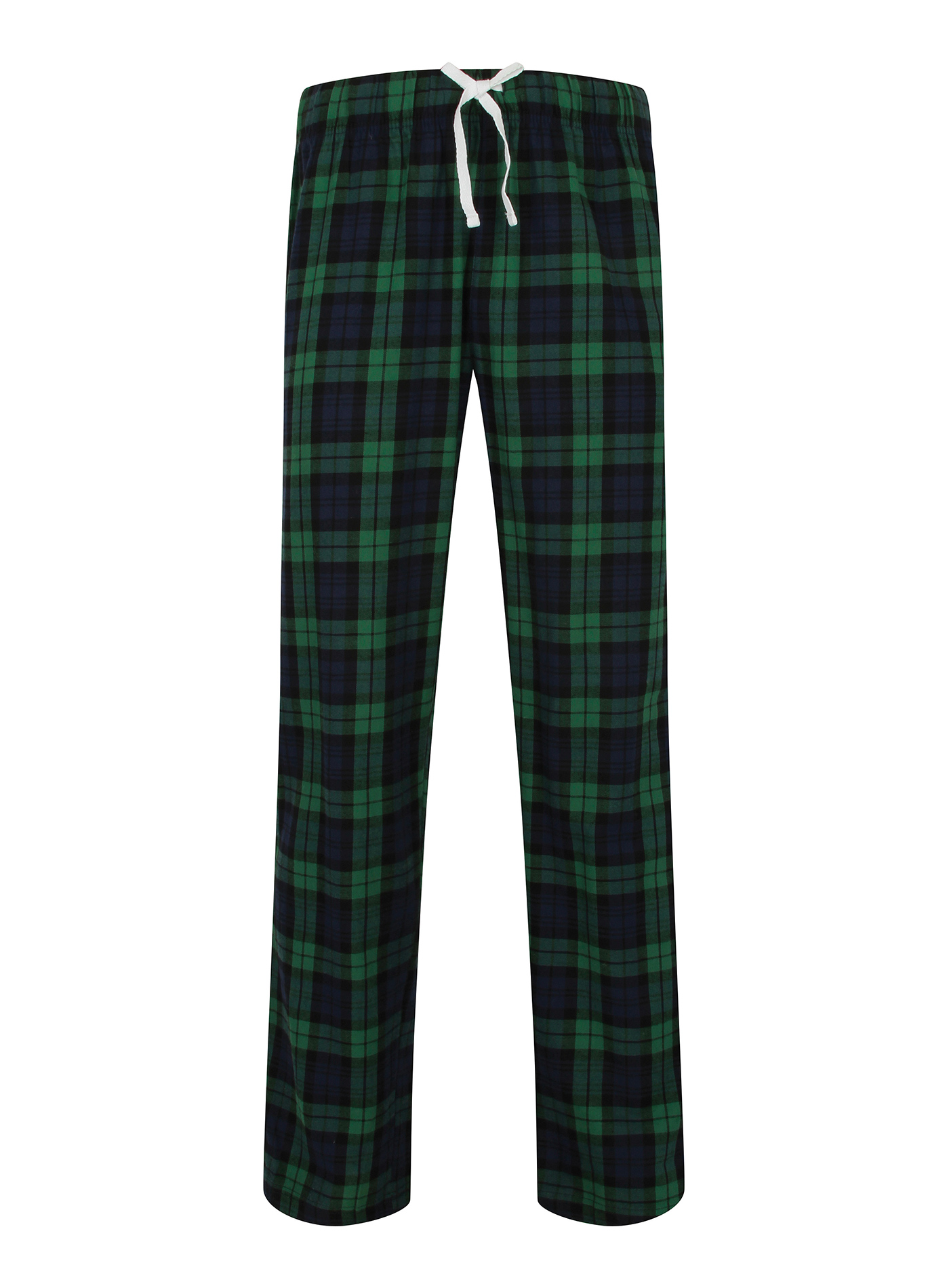 Pánské kalhoty na spaní Skinnifit Tartan - Zelená a modrá XXL