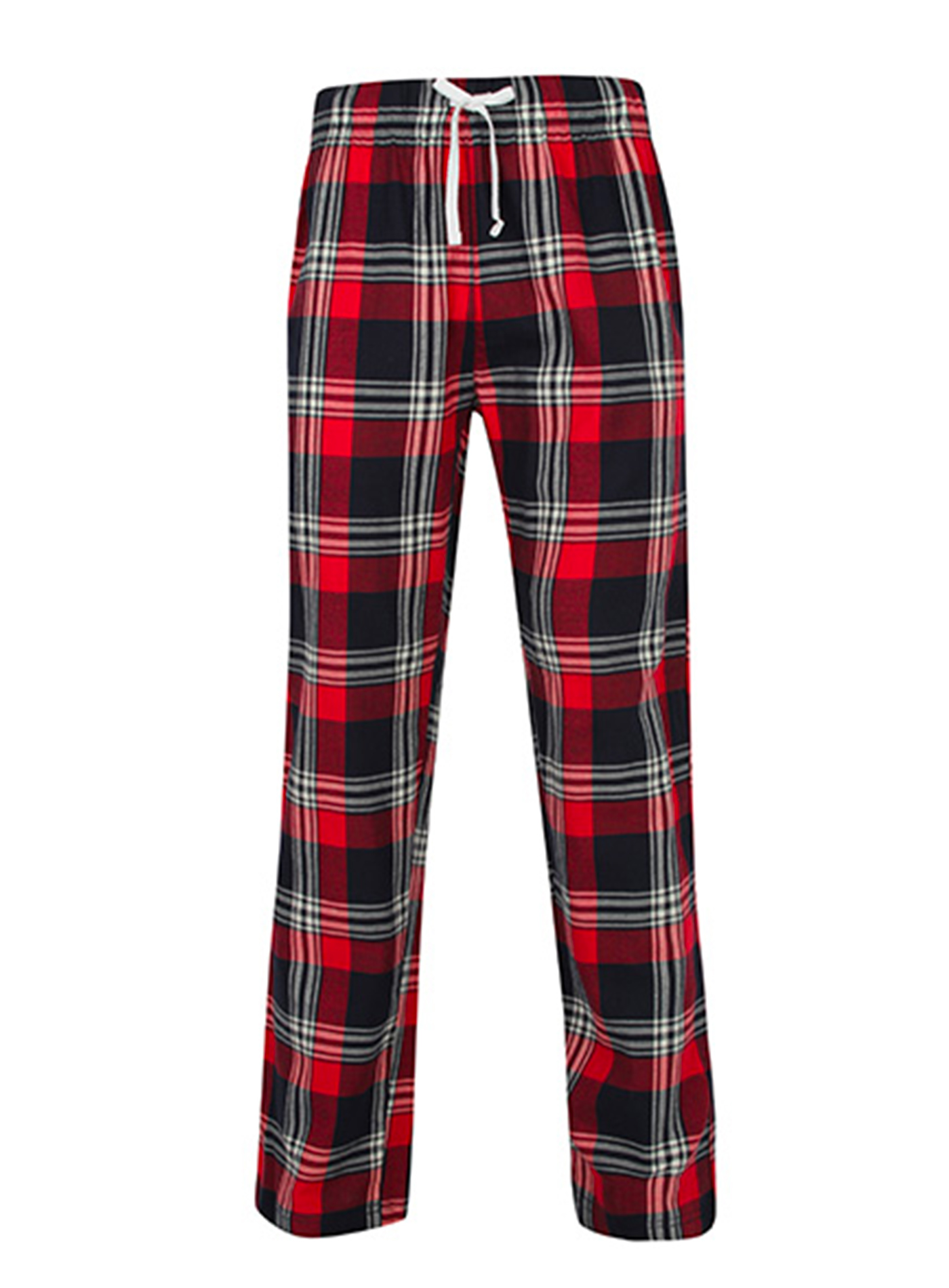 Pánské kalhoty na spaní Skinnifit Tartan - Tmavě červená/tmavě modrá M