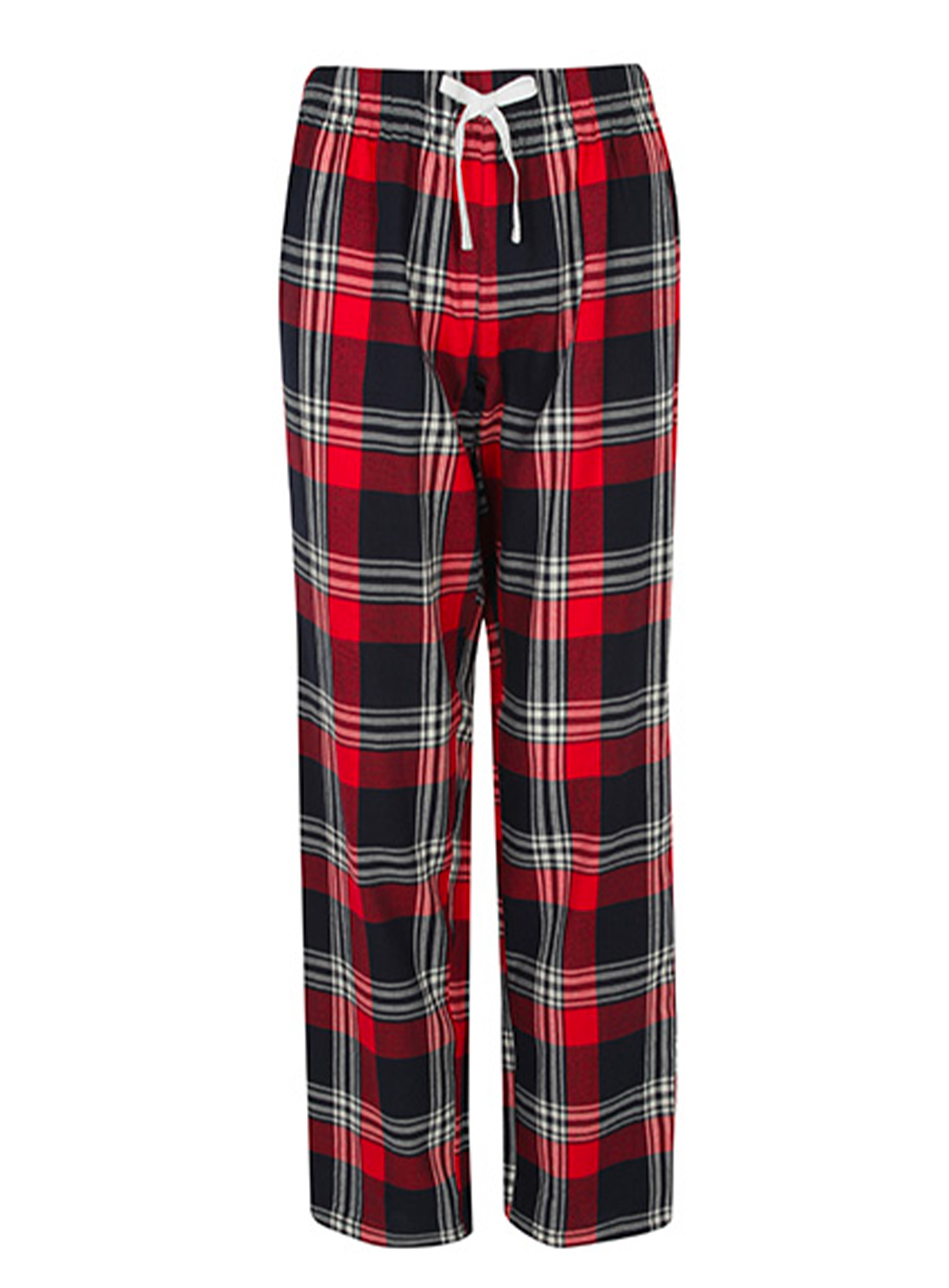 Dámské kalhoty na spaní Skinnifit Tartan - Tmavě červená/tmavě modrá L