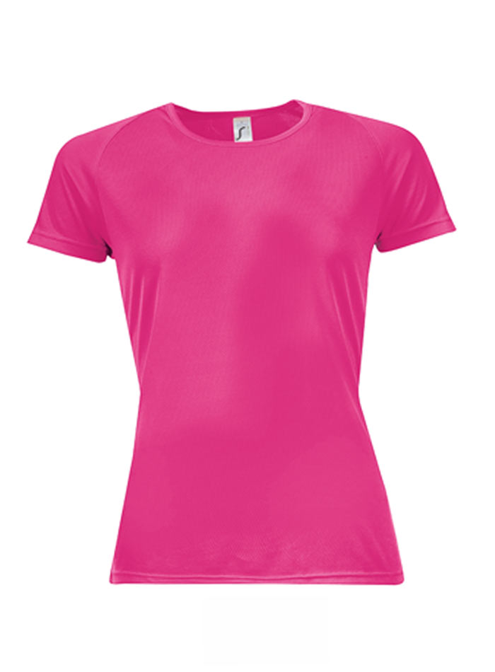 Tričko na sport - Neonově růžová L