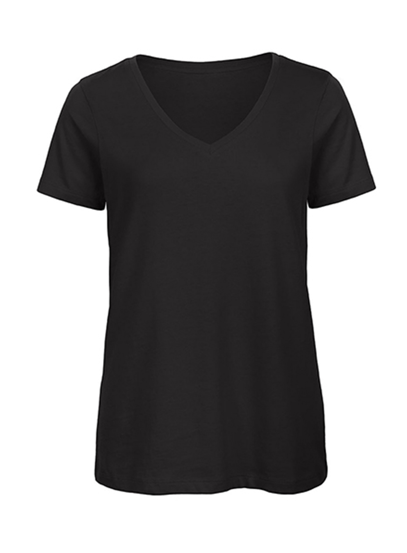 Dámské tričko s výstřihem do V B&C Collection Inspire - černá M