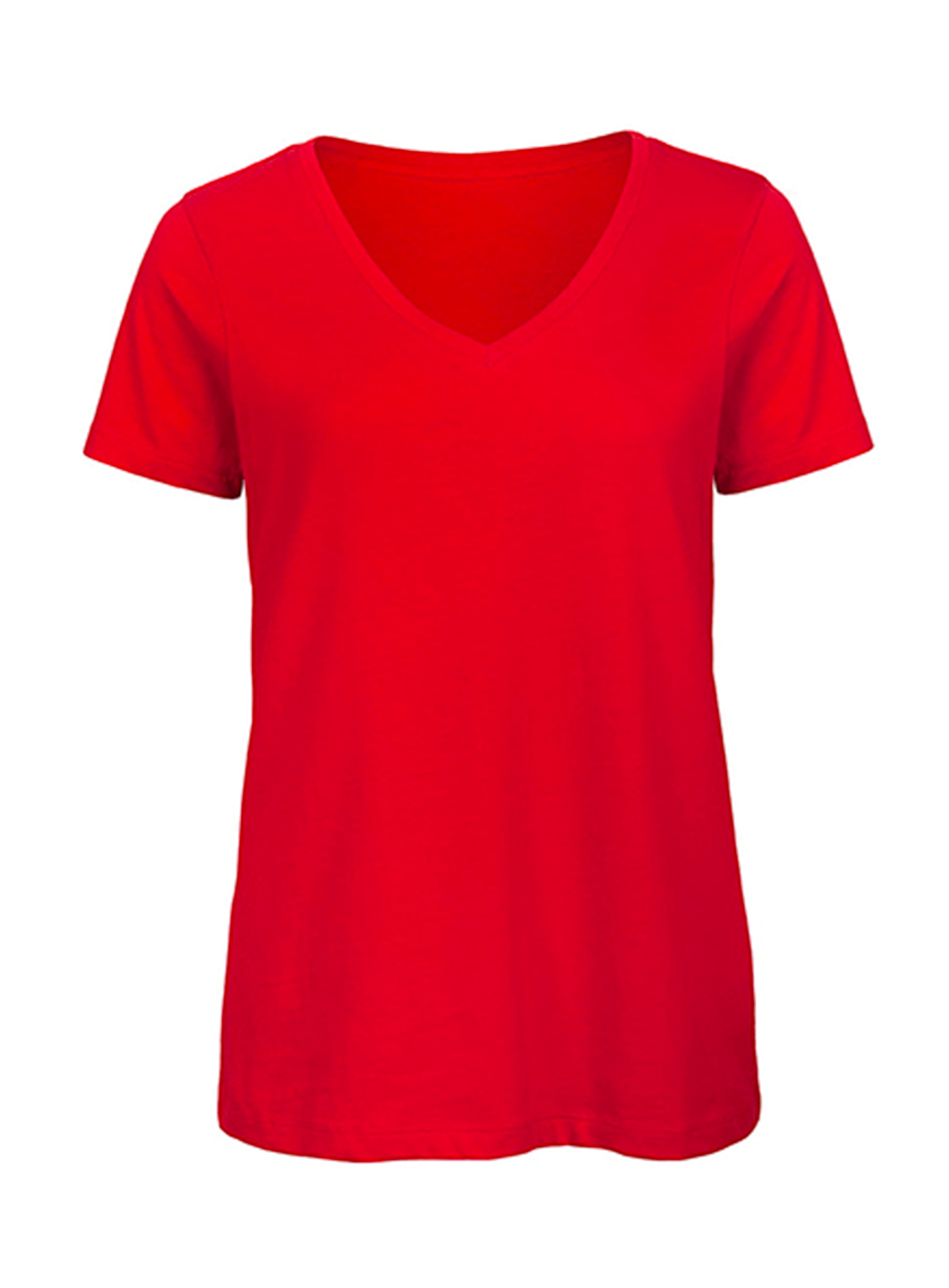 Dámské tričko s výstřihem do V B&C Collection Inspire - Červená L