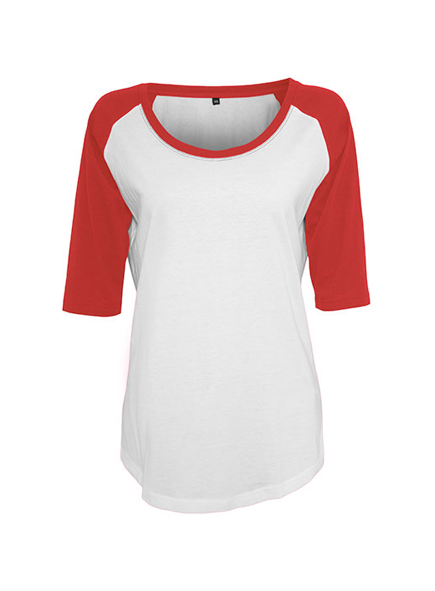 Dámské tričko s 3/4 rukávem Built your Brand Contrast Raglan - Bílá/červená XL