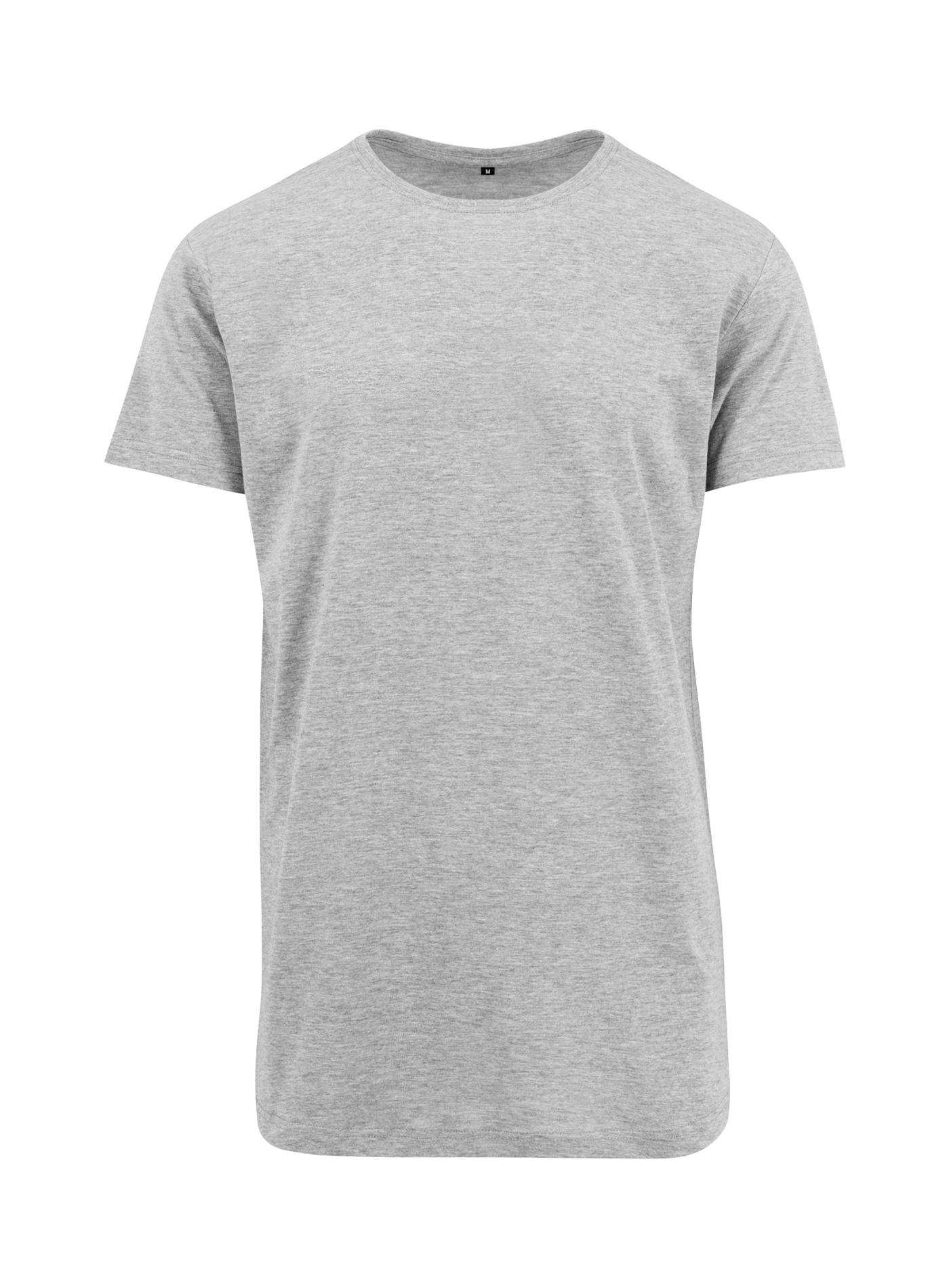 Pánské tričko Built your Brand Shaped Long - šedý melír M