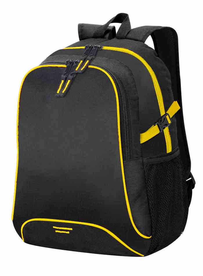 Batoh s barevnými proužky - Černá a žlutá univerzal