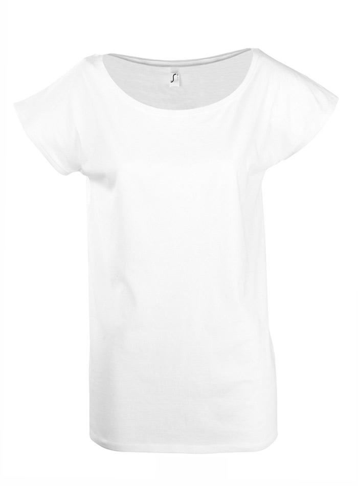 Prodloužené elegantní tričko - Bílá M
